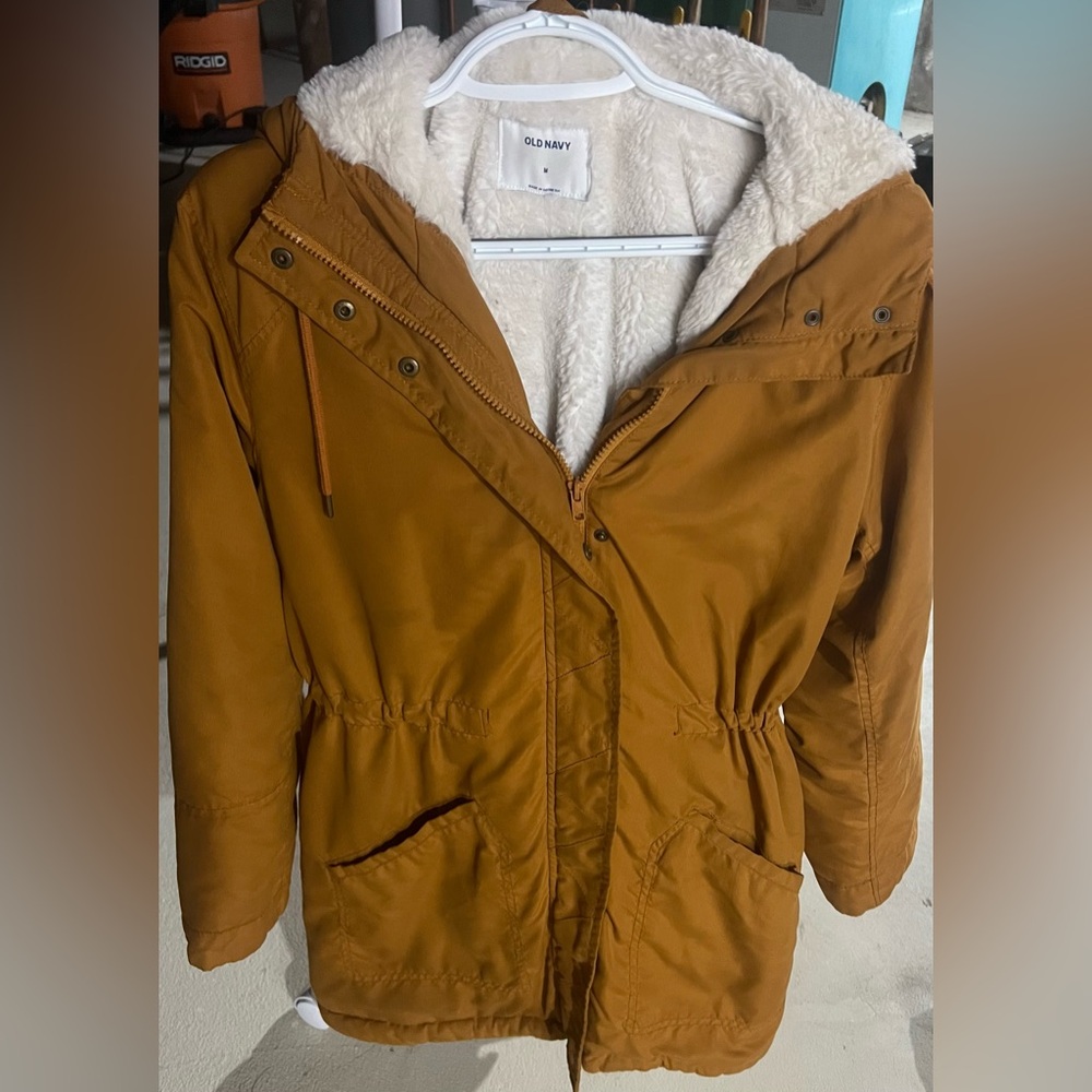 Old Navy Tan Hooded Parka